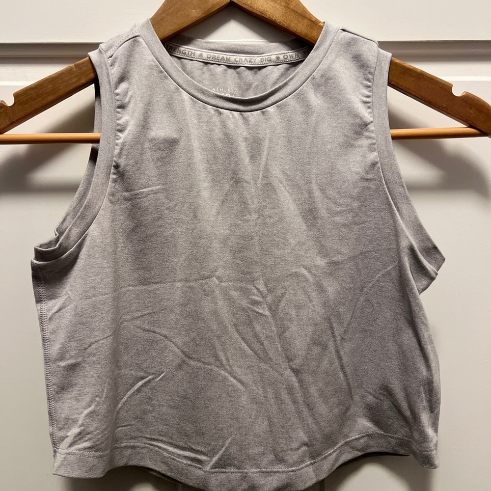 Athleta Girl Gray Sleeveless Crop Top